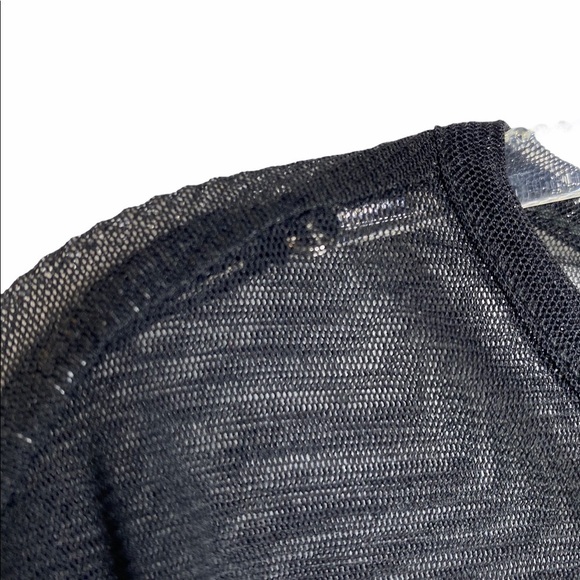 Black Mesh Embroidered Top - Picture 2 of 9